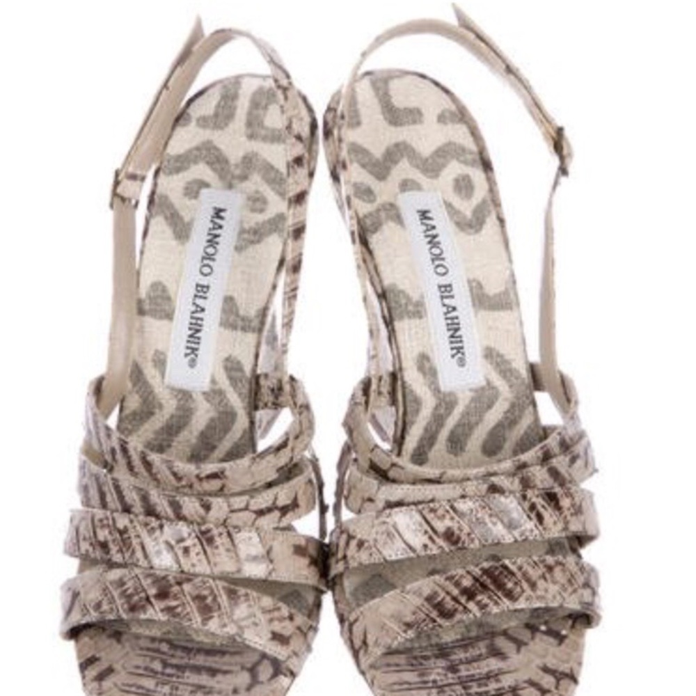 Sold locally - AUTHENTIC Manolo Blahnik Python - Picture 5 of 8
